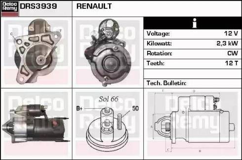 Remy DRS3939 - Стартер autosila-amz.com