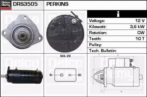 Remy DRS3505 - Стартер autosila-amz.com