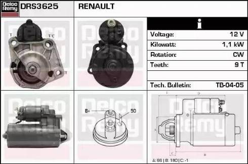 Remy DRS3625 - Стартер autosila-amz.com