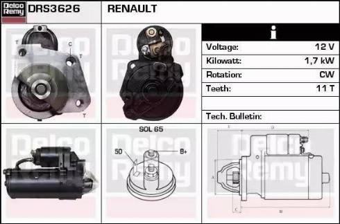 Remy DRS3626 - Стартер autosila-amz.com