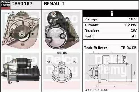 Remy DRS3187 - Стартер autosila-amz.com