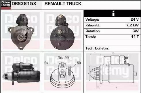 Remy DRS3815X - Стартер autosila-amz.com