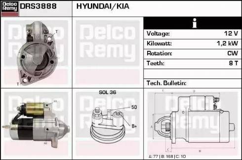 Remy DRS3888 - Стартер autosila-amz.com