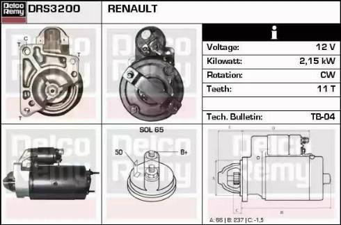 Remy DRS3200 - Стартер autosila-amz.com