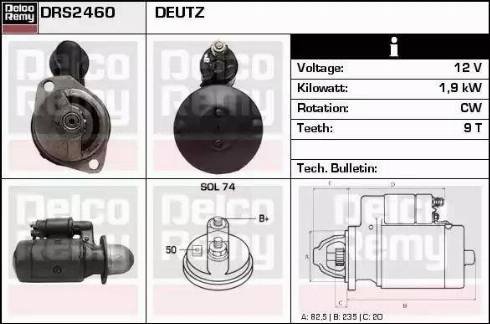 Remy DRS2460 - Стартер autosila-amz.com