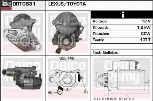 Remy DRT0631 - Стартер autosila-amz.com