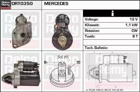 Remy DRT0350 - Стартер autosila-amz.com