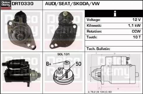 Remy DRT0330 - Стартер autosila-amz.com