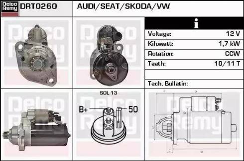 Remy DRT0260 - Стартер autosila-amz.com