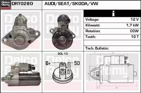 Remy DRT0280 - Стартер autosila-amz.com