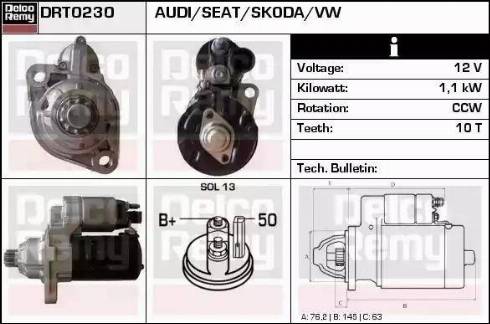 Remy DRT0230 - Стартер autosila-amz.com