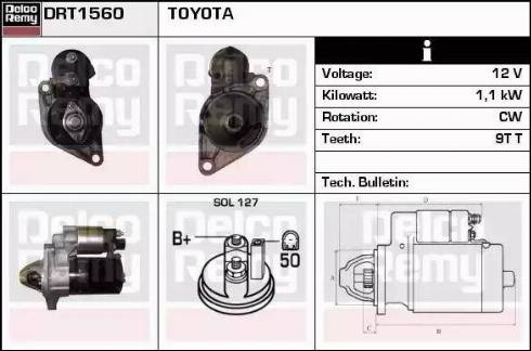 Remy DRT1560 - Стартер autosila-amz.com