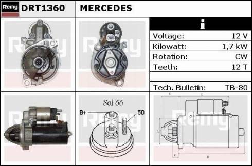 Remy DRT1360X - Стартер autosila-amz.com