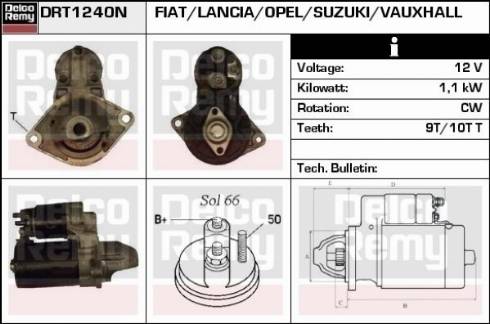 Remy DRT1240N - Стартер autosila-amz.com