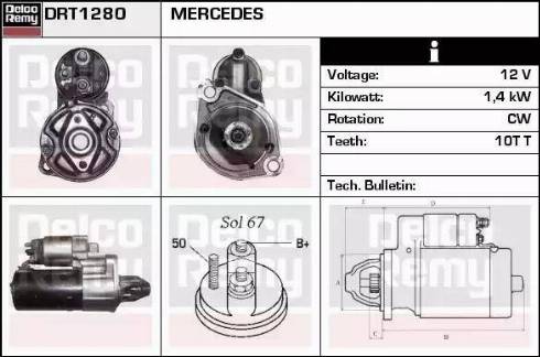 Remy DRT1280 - Стартер autosila-amz.com