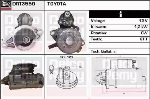 Remy DRT3550 - Стартер autosila-amz.com