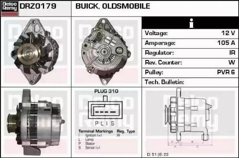 Remy DRZ0179 - Генератор autosila-amz.com