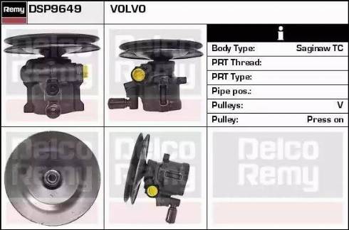 Remy DSP9649 - Гидравлический насос, рулевое управление, ГУР autosila-amz.com