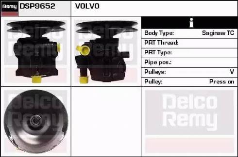 Remy DSP9652 - Гидравлический насос, рулевое управление, ГУР autosila-amz.com