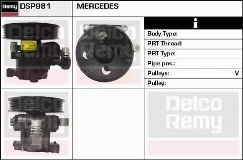 Remy DSP981 - Гидравлический насос, рулевое управление, ГУР autosila-amz.com