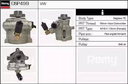 Remy DSP499 - Гидравлический насос, рулевое управление, ГУР autosila-amz.com