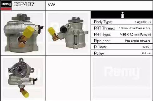 Remy DSP487 - Гидравлический насос, рулевое управление, ГУР autosila-amz.com