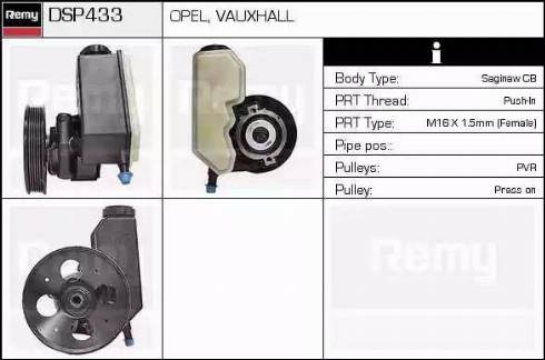 Remy DSP433 - Гидравлический насос, рулевое управление, ГУР autosila-amz.com