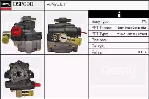 Remy DSP698 - Гидравлический насос, рулевое управление, ГУР autosila-amz.com