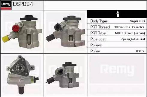 Remy DSP094 - Гидравлический насос, рулевое управление, ГУР autosila-amz.com
