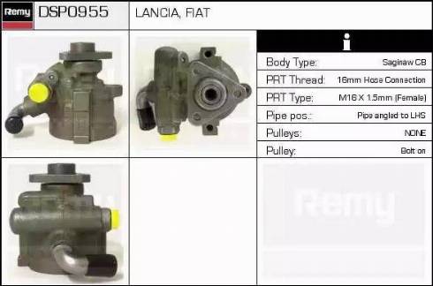 Remy DSP0955 - Гидравлический насос, рулевое управление, ГУР autosila-amz.com