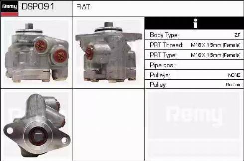 Remy DSP091 - Гидравлический насос, рулевое управление, ГУР autosila-amz.com