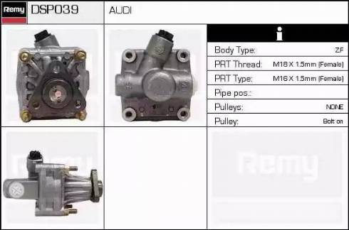 Remy DSP039 - Гидравлический насос, рулевое управление, ГУР autosila-amz.com