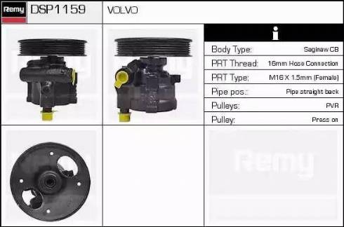 Remy DSP1159 - Гидравлический насос, рулевое управление, ГУР autosila-amz.com