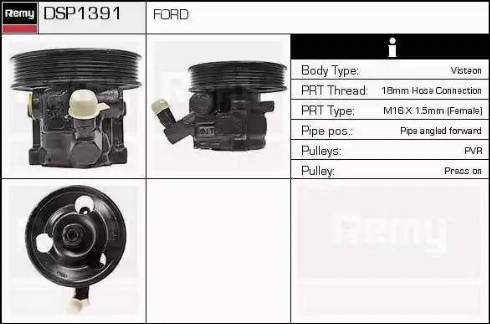 Remy DSP1391 - Гидравлический насос, рулевое управление, ГУР autosila-amz.com