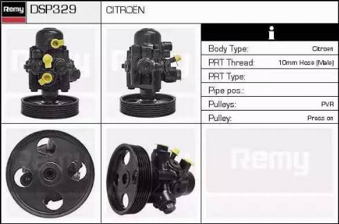 Remy DSP329 - Гидравлический насос, рулевое управление, ГУР autosila-amz.com