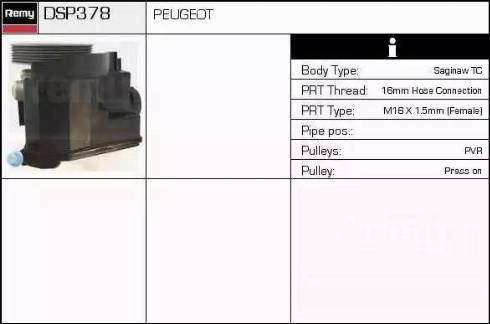 Remy DSP378 - Гидравлический насос, рулевое управление, ГУР autosila-amz.com