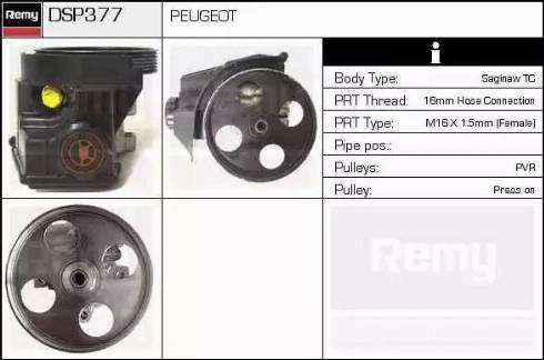 Remy DSP377 - Гидравлический насос, рулевое управление, ГУР autosila-amz.com