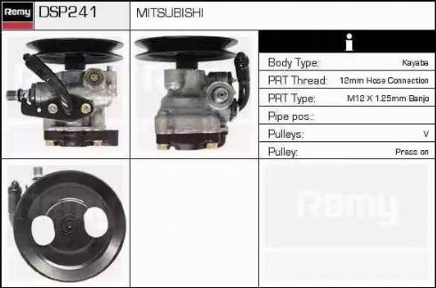 Remy DSP241 - Гидравлический насос, рулевое управление, ГУР autosila-amz.com