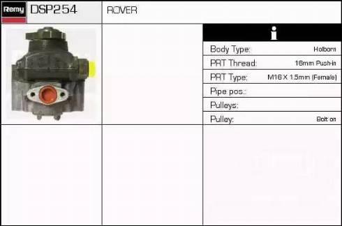 Remy DSP254 - Гидравлический насос, рулевое управление, ГУР autosila-amz.com