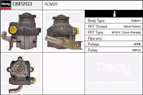 Remy DSP263 - Гидравлический насос, рулевое управление, ГУР autosila-amz.com