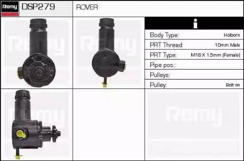 Remy DSP279 - Гидравлический насос, рулевое управление, ГУР autosila-amz.com