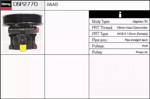 Remy DSP2770 - Гидравлический насос, рулевое управление, ГУР autosila-amz.com