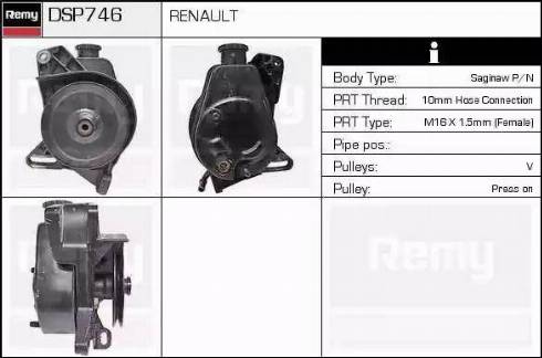 Remy DSP746 - Гидравлический насос, рулевое управление, ГУР autosila-amz.com