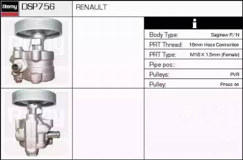 Remy DSP756 - Гидравлический насос, рулевое управление, ГУР autosila-amz.com