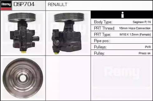 Remy DSP704 - Гидравлический насос, рулевое управление, ГУР autosila-amz.com