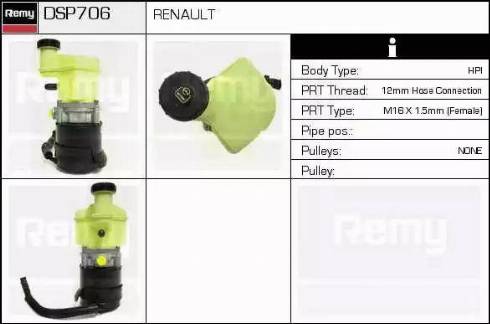 Remy DSP706 - Гидравлический насос, рулевое управление, ГУР autosila-amz.com
