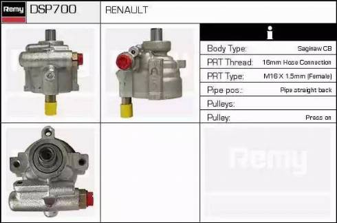 Remy DSP700 - Гидравлический насос, рулевое управление, ГУР autosila-amz.com