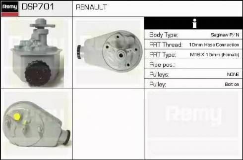 Remy DSP701 - Гидравлический насос, рулевое управление, ГУР autosila-amz.com