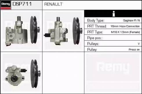 Remy DSP711 - Гидравлический насос, рулевое управление, ГУР autosila-amz.com