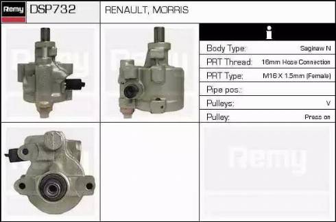 Remy DSP732 - Гидравлический насос, рулевое управление, ГУР autosila-amz.com
